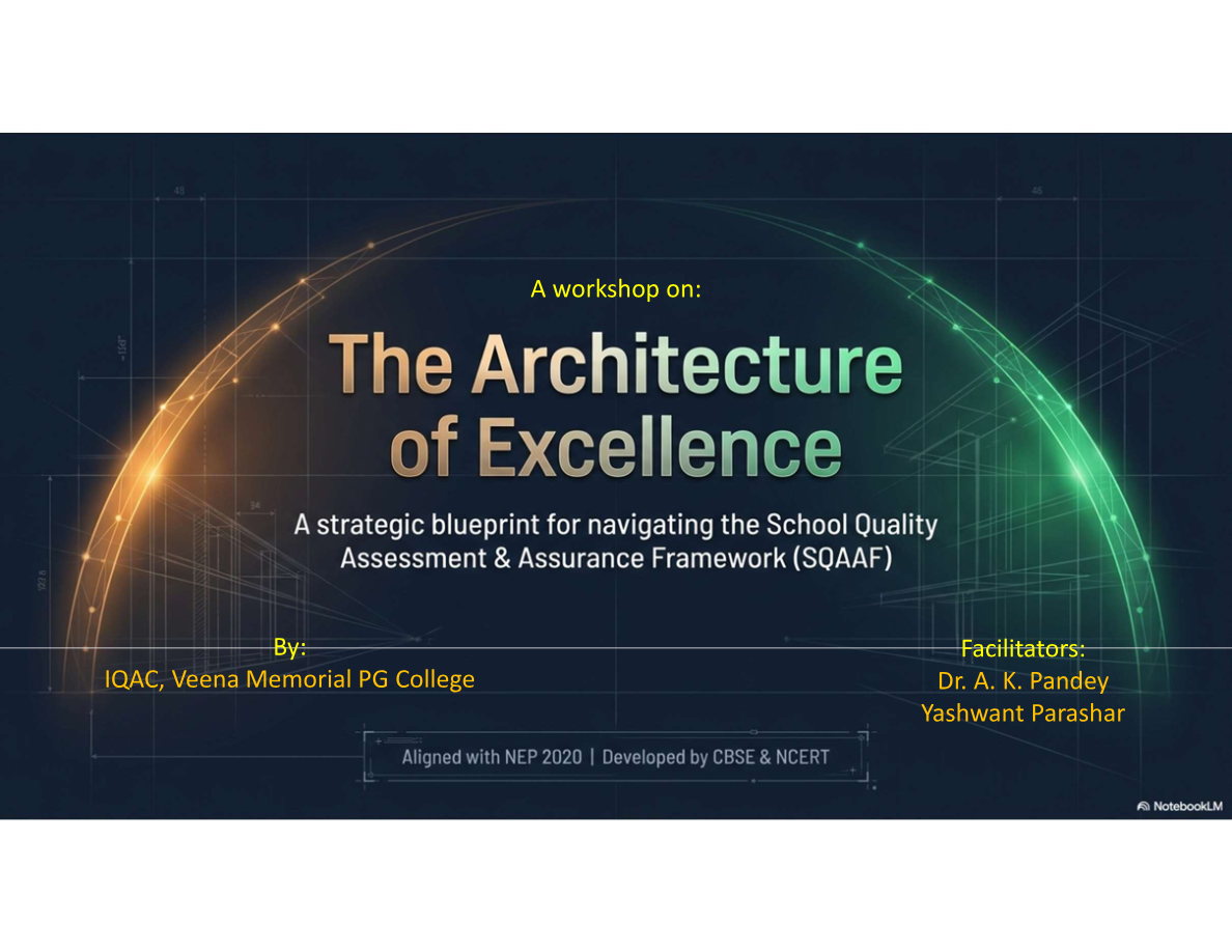 The Architecture of Excellence SQAAF workshop cover slide
